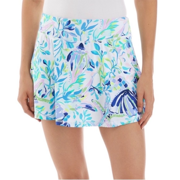NWT Lilly Pulitzer Aila UPF 50+ Luxletic Skort Shell Beach Print Size XS - Picture 3 of 11